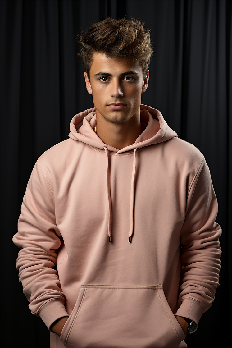 Men's  Pink Hoodie